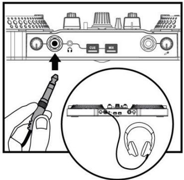 HERCULES DJCONTROL JOGVISION - - CONNECTER UN CASQUE ET DES ENCEINTES - 1