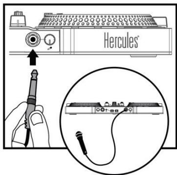 HERCULES DJCONTROL JOGVISION - FACE AVANT : microphone - 1
