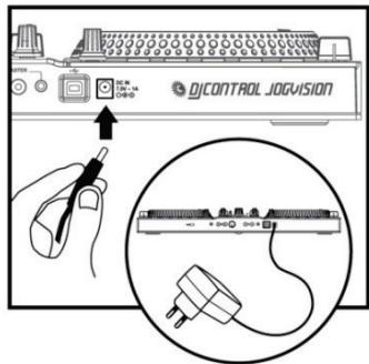 HERCULES DJCONTROL JOGVISION - BRANCHEMENTS : USB ET ALIMENTATION - 2