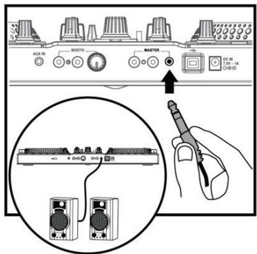HERCULES DJCONTROL JOGVISION - - CONNECTER UN CASQUE ET DES ENCEINTES - 4