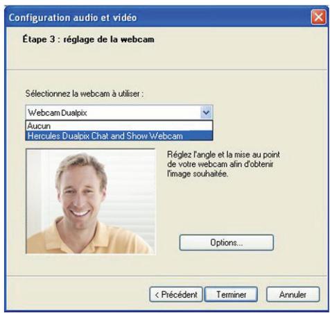 HERCULES DUALPIX INFINITE - Configurer son messenger - 4