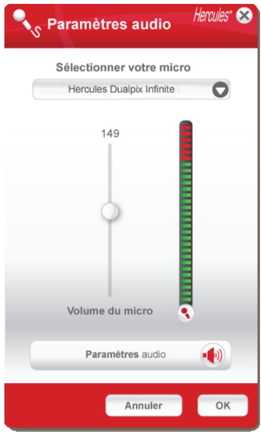 HERCULES DUALPIX INFINITE - Régler le microphone de sa webcam dans Xtra Controller - 1
