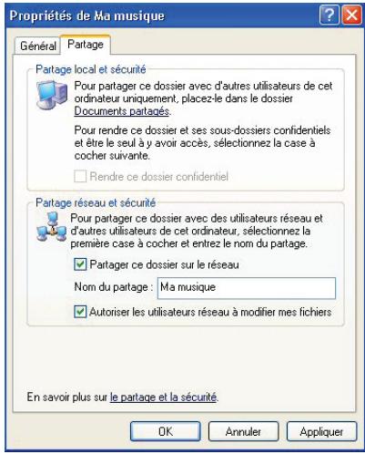 HERCULES EPLUG 200 MINI DUO V2 - Windows XP: Mettre en partage des dossiers - 1