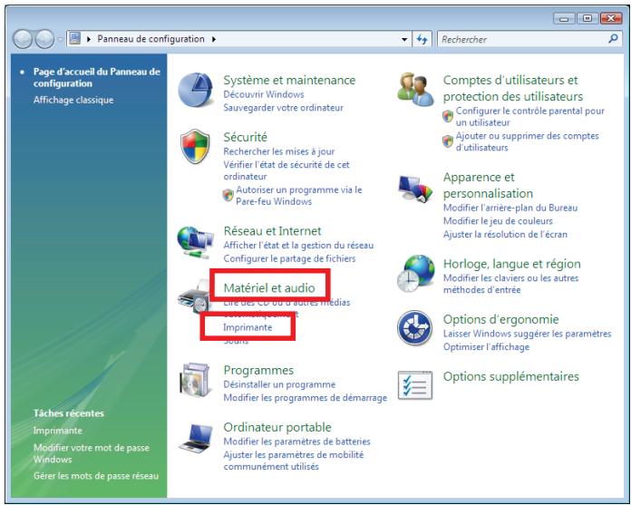 HERCULES EPLUG 200 V2 - Ordinateurs sous Windows Vista : Acceder à l'imprimante partagée - 1