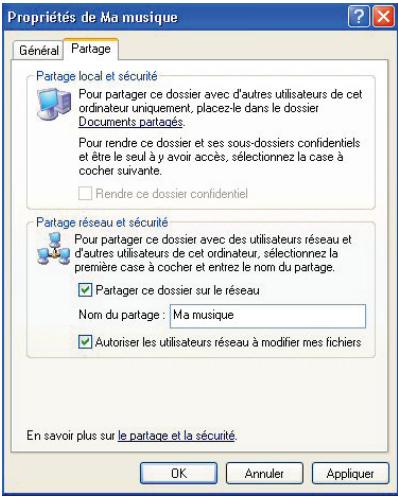 HERCULES EPLUG NANO 200 DUO - Windows XP: Mettre en partage des dossiers - 1