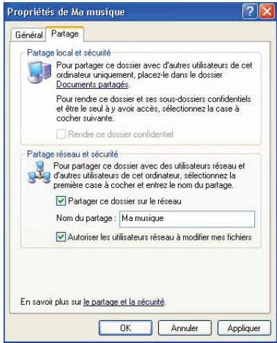 HERCULES EPLUG NANO 500 PASS THRU DUO - Windows XP: Mettre en partage des dossiers - 1