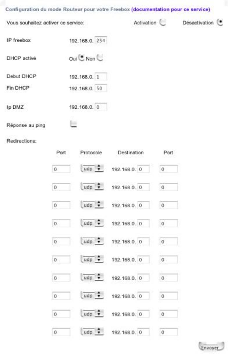 FREE BOX V4-LIGNE DEGROUPEE - 2-5-2) Activation du mode routeur - 1