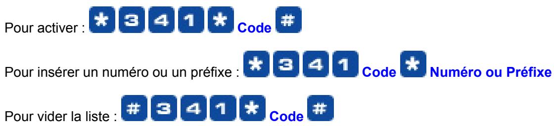 FREE BOX V4-LIGNE DEGROUPEE - Restriction des appels sortants : - 1
