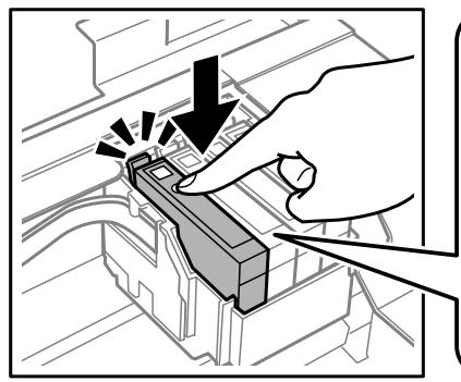 EPSON XP 212 - Retirez la cartouche d'encre et reinserez-la, puis poursuivez l'installation de la cartouche d'encre. Vérifie que les faces supérieures de toutes les cartouches d'encre sont bien alignées. - 2