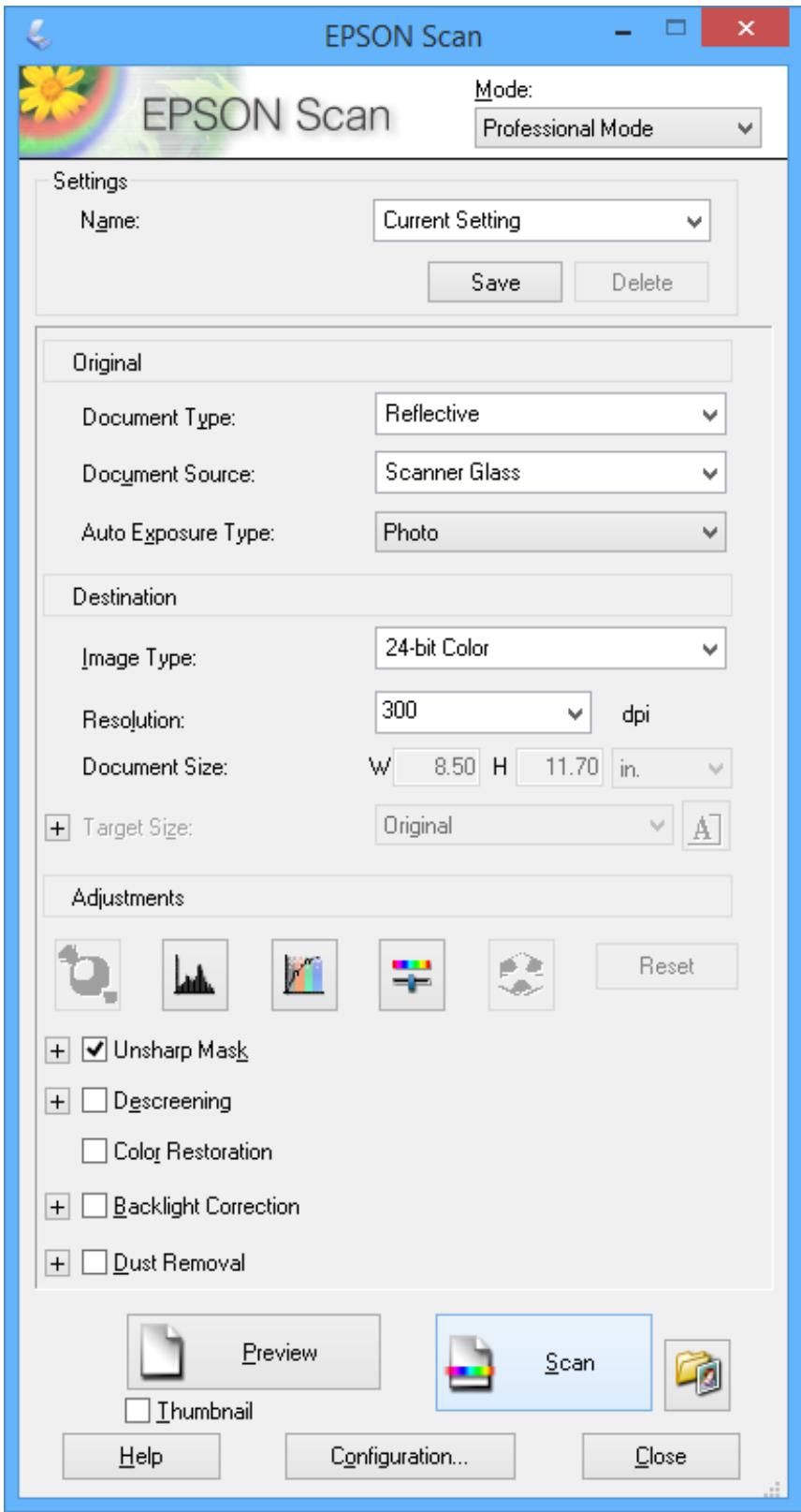 EPSON XP 225 - Numérisation avec réglage de la qualité de l'image (Mode professionnel) - 1