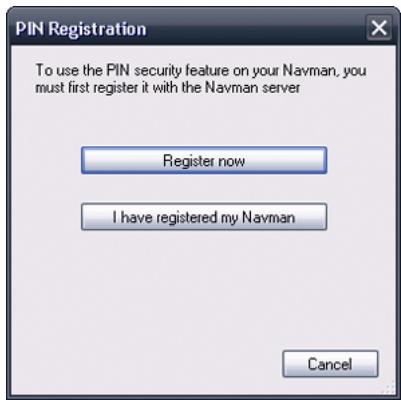 NAVMAN F10 - Comment enregistrer le Navman et configurer un code PIN? - 1