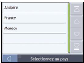 NAVMAN F10 - Sélectionnéz le pays - 1