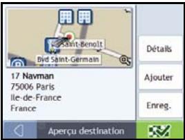NAVMAN F10 - Utilisation de l'écran Recherche de la destination - 3