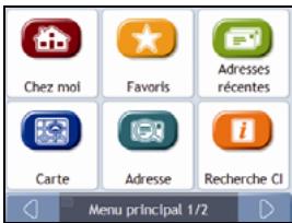 NAVMAN F10 - Écran Menu principal - 1