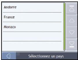 NAVMAN F10 - Sélectionnéz le pays - 1