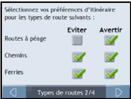 NAVMAN F10 - Types de routes 2/4 - 6