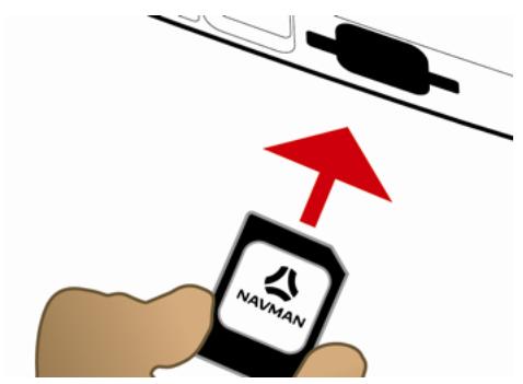 NAVMAN F10 - Comment introduire une carte mémoire ? - 1