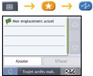 NAVMAN F10 - Ouvrez l'écran Trajet à arrêts multiples - 1