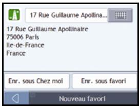 NAVMAN F10 - Comment enregistrer un favors ou Chez moi ? - 1