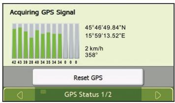 NAVMAN F360 - GPS Status - 2