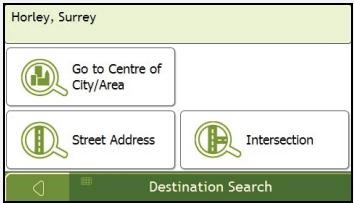 NAVMAN F360 - Using the Destination Search screen - 1