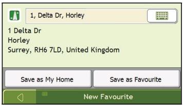 NAVMAN F360 - How do I save a Favourite or My Home? - 1