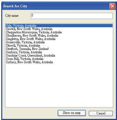 NAVMAN F360 - How do I know which map contains a particular city or town? - 1
