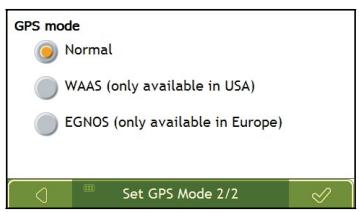 NAVMAN F360 - Setting your GPS mode - 2