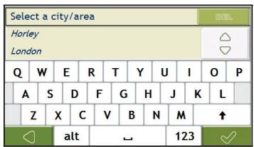 NAVMAN F360 - Search for the city/area - 1