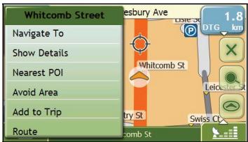 NAVMAN F360 - How do I use the Map Menu? - 1