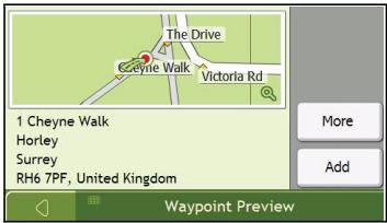 NAVMAN F360 - Search for the street name and house number - 3