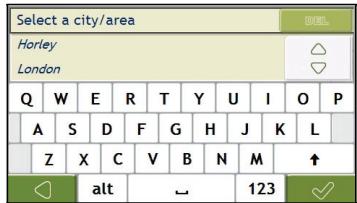 NAVMAN F360 - Search for the City/Area - 1