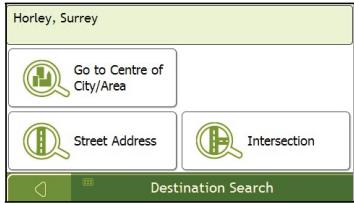NAVMAN F360 - Search for the City/Area - 2