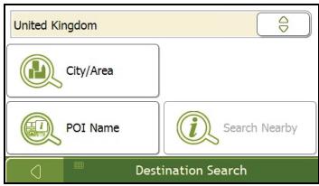 NAVMAN F410 - Open the Destination Search screen - 4