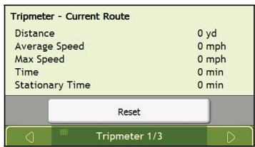 NAVMAN F410 - How do I view statistics on my current route? - 8