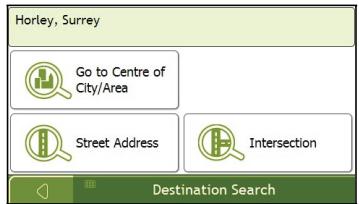 NAVMAN F410 - Search for the City/Area - 2