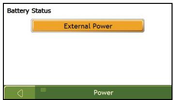 NAVMAN F410 - How do I monitor the battery status? - 6