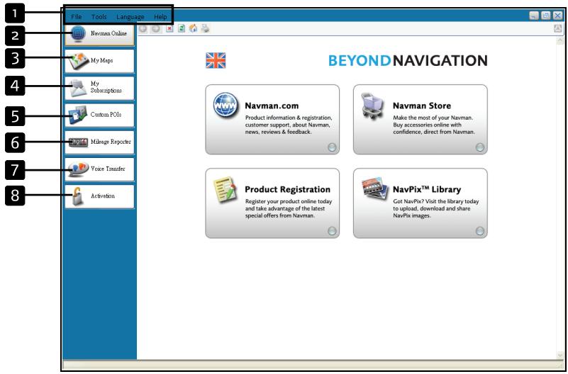 NAVMAN F410 - NavDesk features - 1