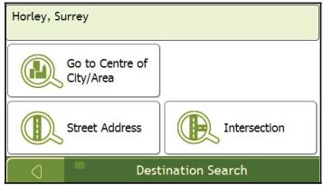 NAVMAN F410 - Search for the City/Area - 2