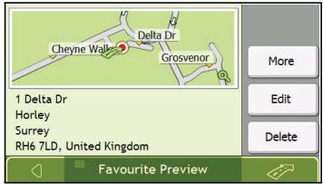 NAVMAN F460 - How do I navigate to a Favourite? - 4