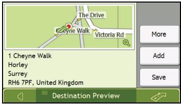 NAVMAN F460 - Using the Destination Search screen - 3