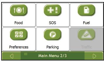 NAVMAN F460 - Main Menu screen - 2