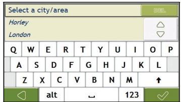 NAVMAN F460 - Search for the City/Area - 1