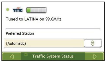 NAVMAN F460 - Traffic System Status - 7