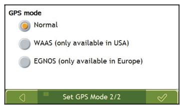 NAVMAN F460 - Setting your GPS mode - 2