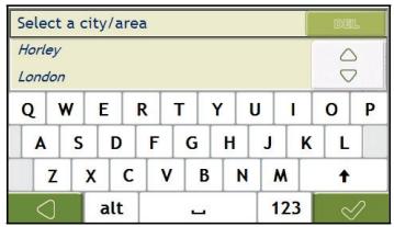 NAVMAN F460 - Search for the City/Area - 1