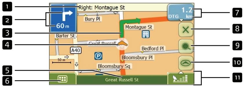 NAVMAN F460 - 2D Map screen - 1