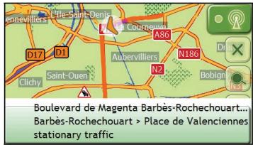 NAVMAN F460 - How will I know when a Traffic Event occurs? - 1