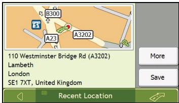 NAVMAN F460 - How do I navigate to a recent location? - 2