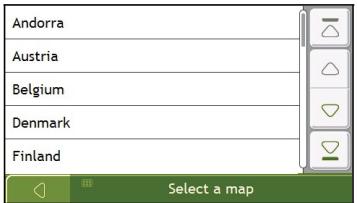 NAVMAN F460 - Select the country - 1